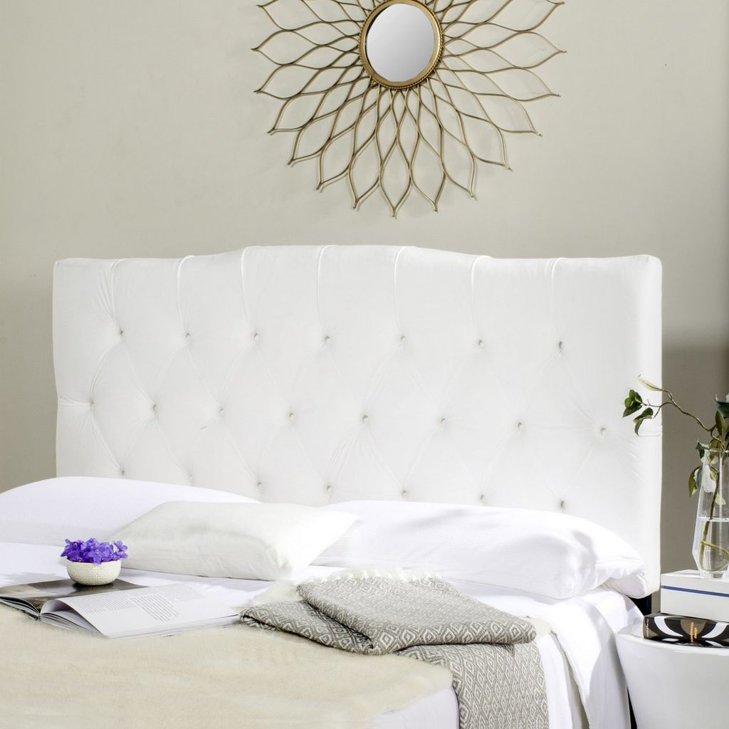 Axel White Tufted Headboard, 61.8" X 54.1"