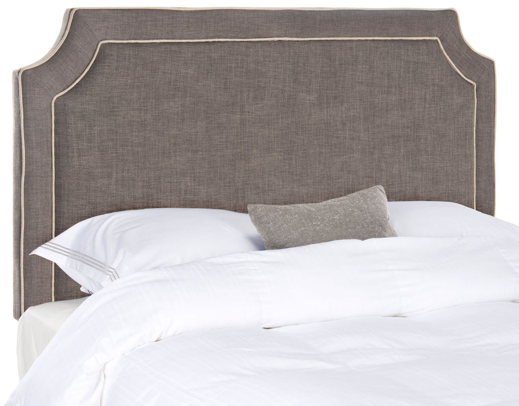 Preview image for Dane Charcoal & Light Grey Piping Headboard, 60.6" X 54.3"