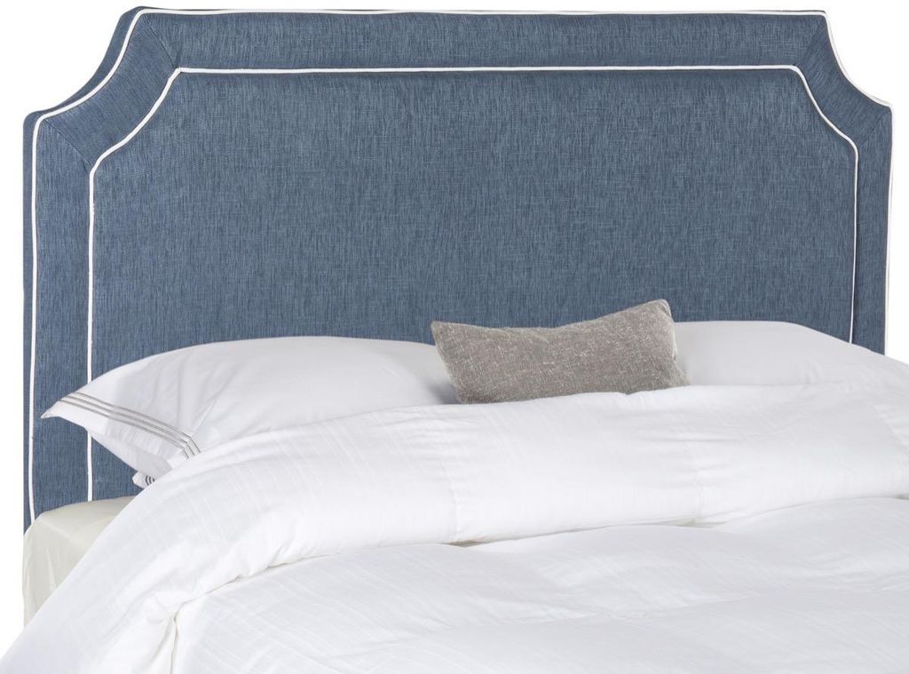 Preview image for Dane Denim Blue & White Piping Headboard, 61.8" X 54.3"