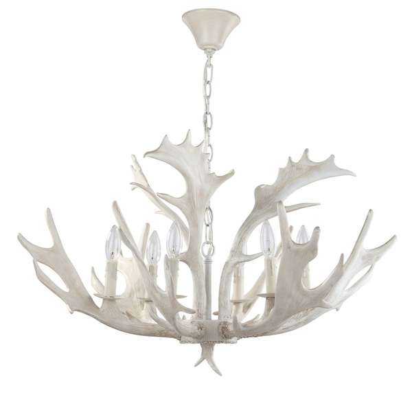 Birch 30-Inch Dia Antler Chandelier, 30" X 96.25"