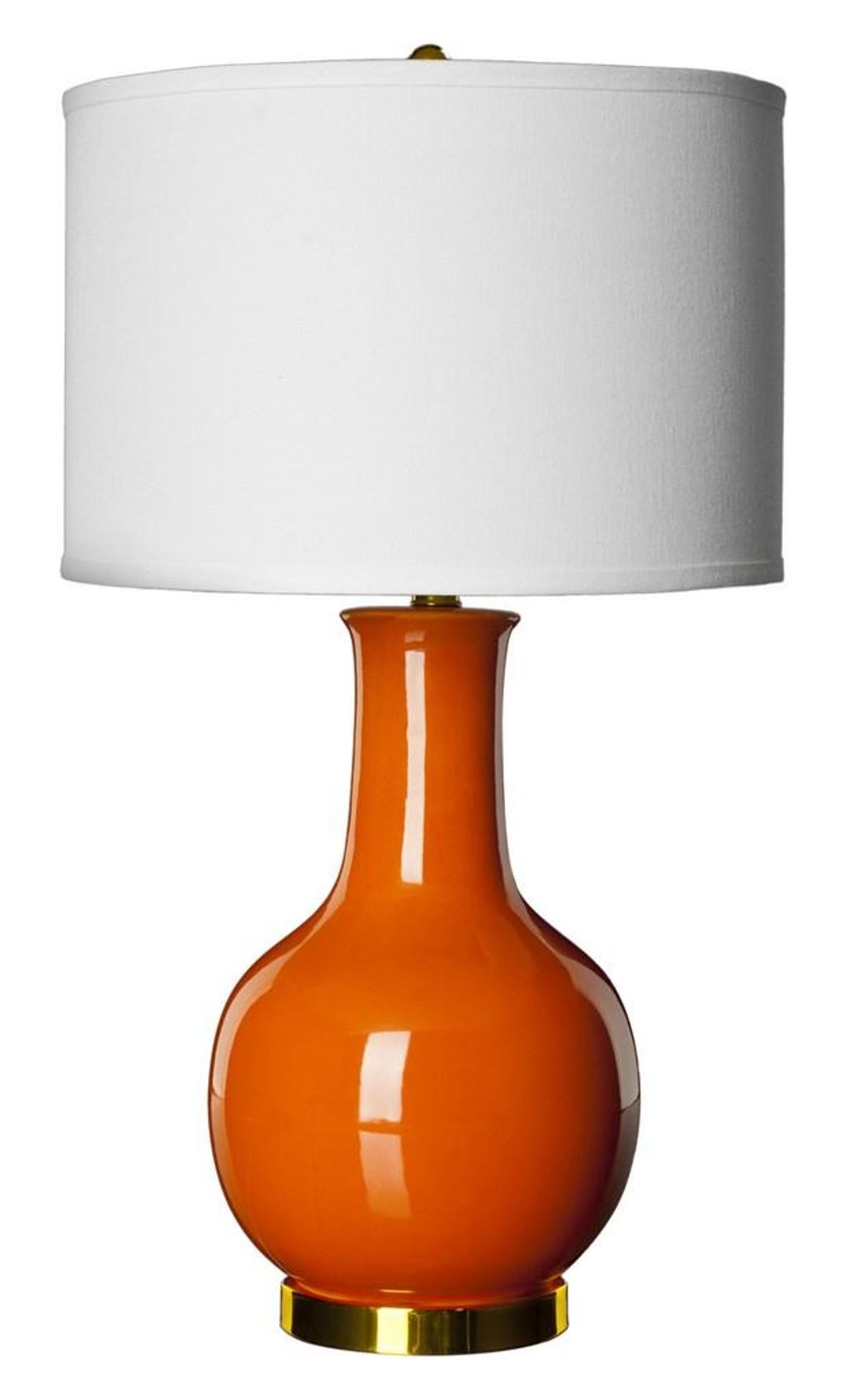 Orange 27.5-Inch H Ceramic Paris Lamp, 15" X 27.5"