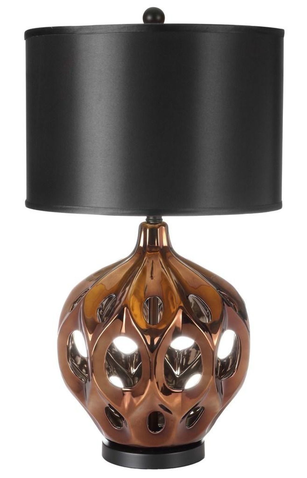 Regina 29-Inch H Ceramic Table Lamp, 16" X 29", Gold/Brown