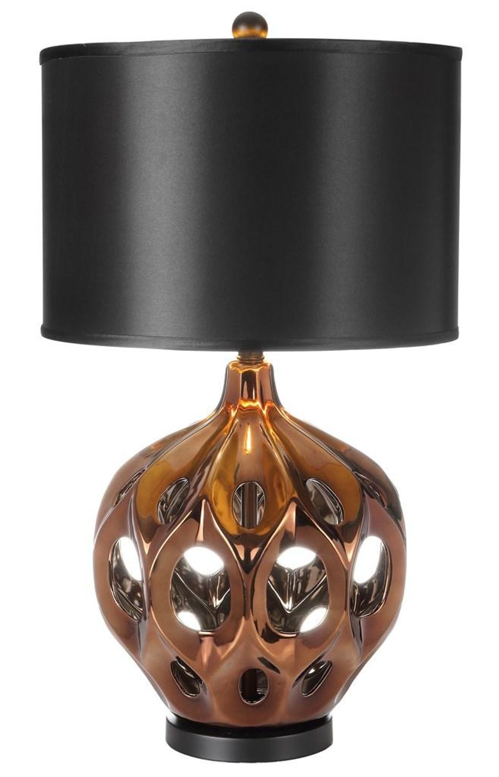 Regina 29-Inch H Ceramic Table Lamp, 16" X 29", Gold/Brown