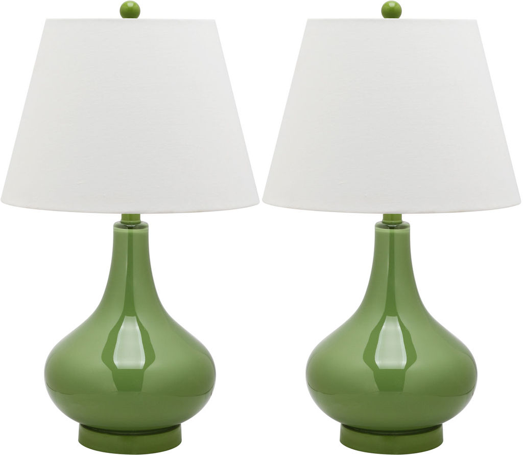 Preview image for Amy 24-Inch H Gourd Glass Lamp, 14" X 24", Green, Set Of 2