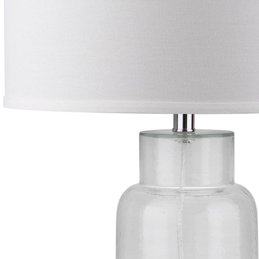 Bottle 29-Inch H Glass Table Lamp, 15.5" X 29", Clear, Set Of 2