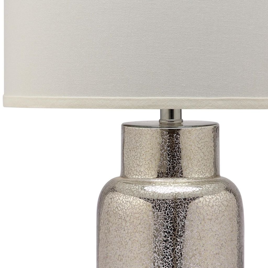 Bottle 29-Inch H Glass Table Lamp, 15.5" X 29", Ivory/Silver, Set Of 2