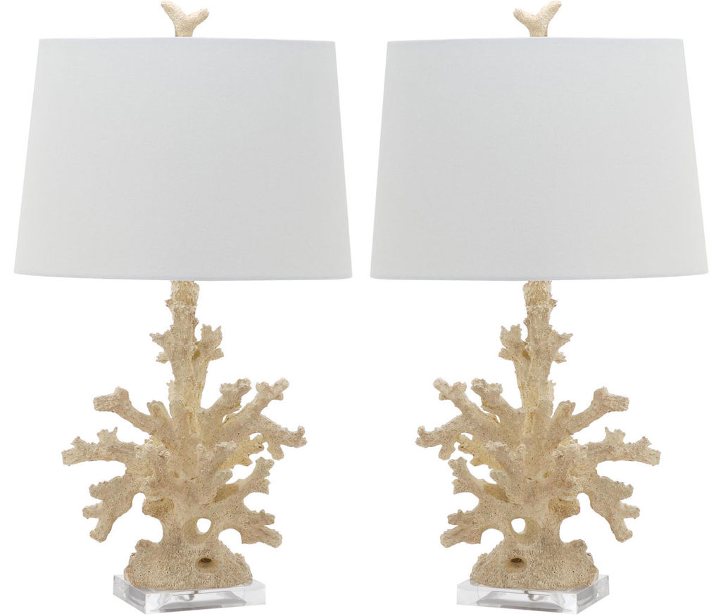 Coral Branch 28.5-Inch H Table Lamp, 16" X 28.5", Set Of 2