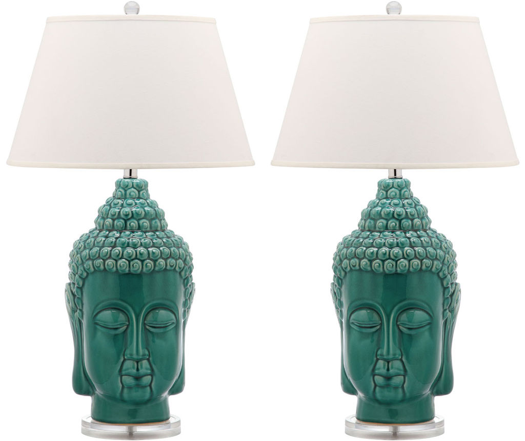 Serenity 31-Inch H Buddha Table Lamp, 18" X 31", Set Of 2