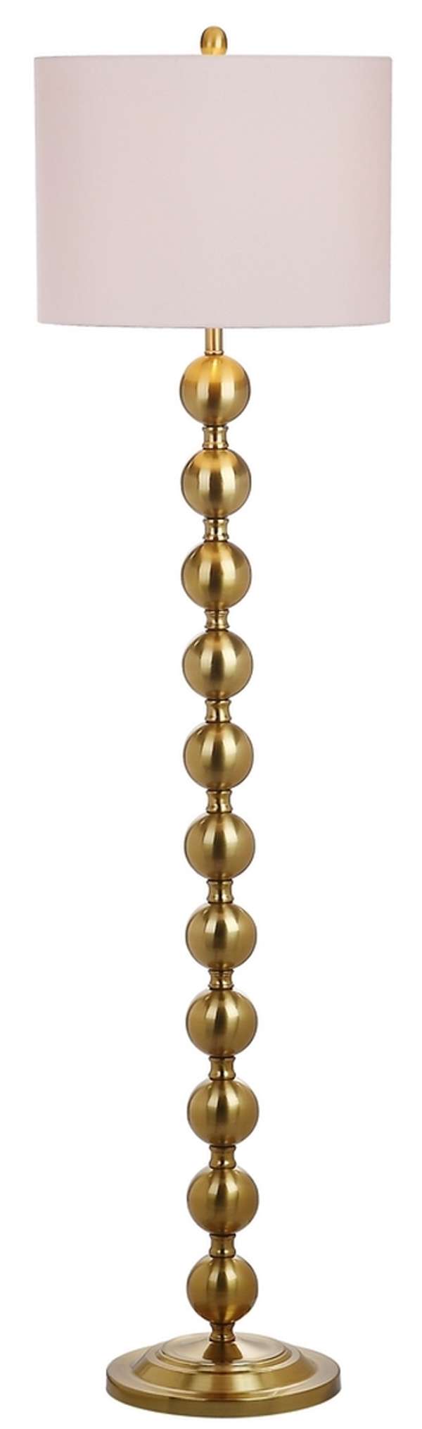 Reflections 58.5-Inch H Stacked Ball Floor Lamp, 15" X 58.5", Brass