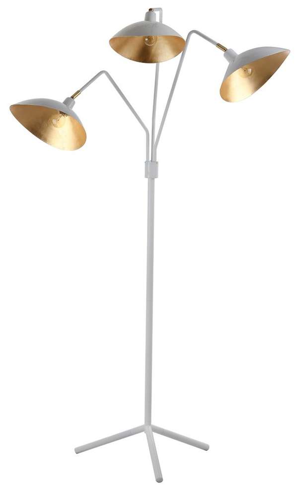 Iris 69.5-Inch H Floor Lamp, 40-51" X 69.5", White