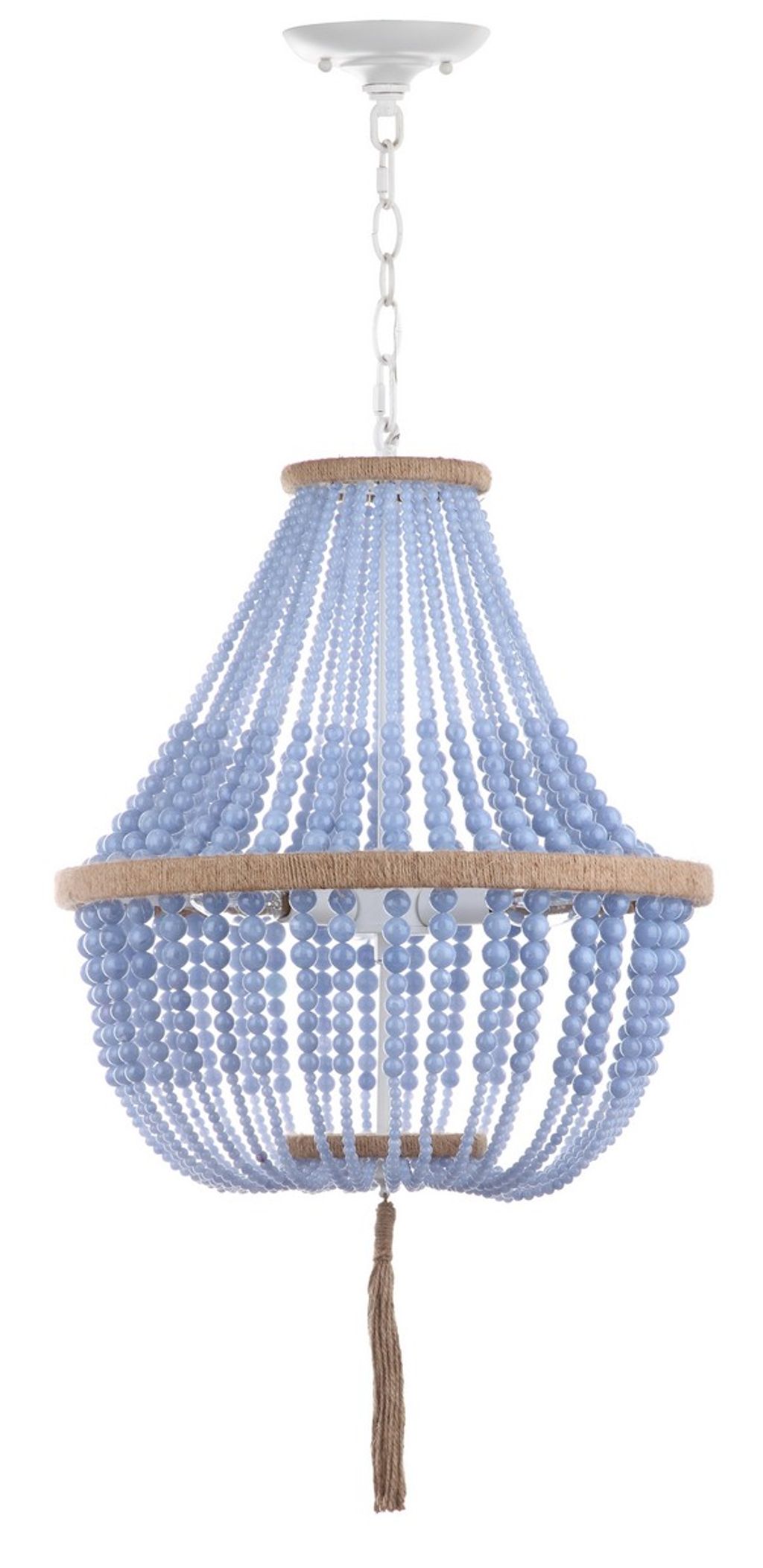 Lush Kristi 3 Light 16.5-Inch Dia Blue Beaded Pendant, 16.5" X 111.75"