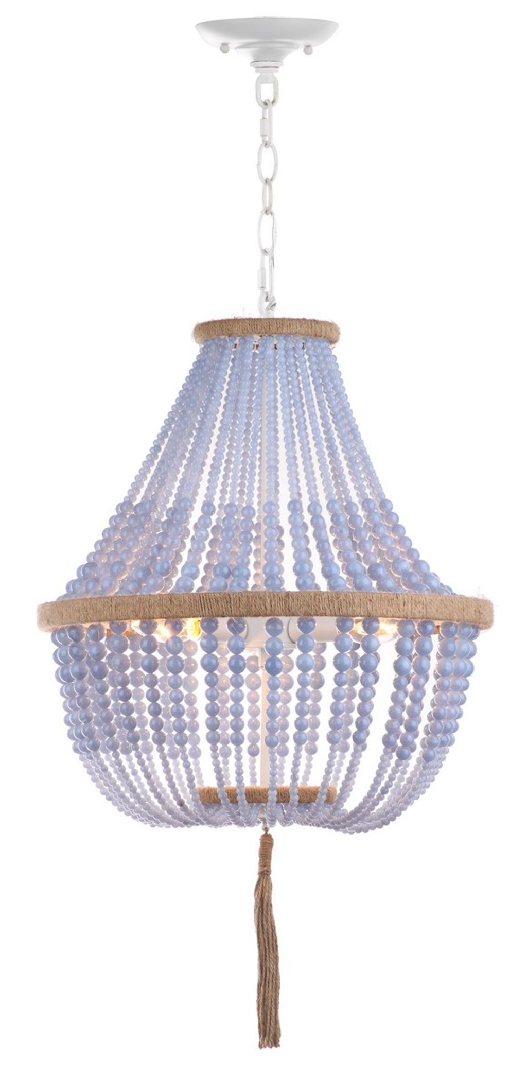Lush Kristi 3 Light 16.5-Inch Dia Blue Beaded Pendant, 16.5" X 111.75"