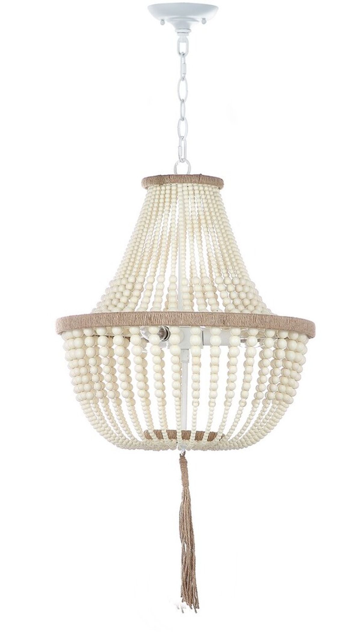 Shop 3 Light 16.5-Inch Dia Cream Beaded Pendant, 16.5" X 111.75" from Peggy Haddad Interiors Home on Openhaus
