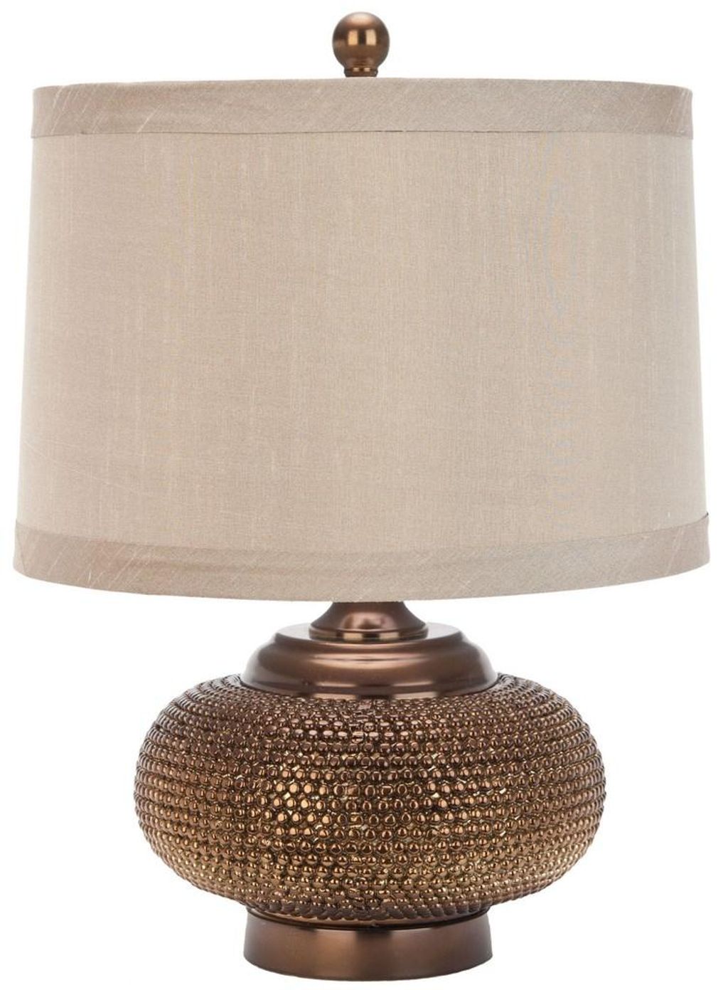 Alexis 19-Inch H Gold Bead Lamp, 14" X 19", Copper
