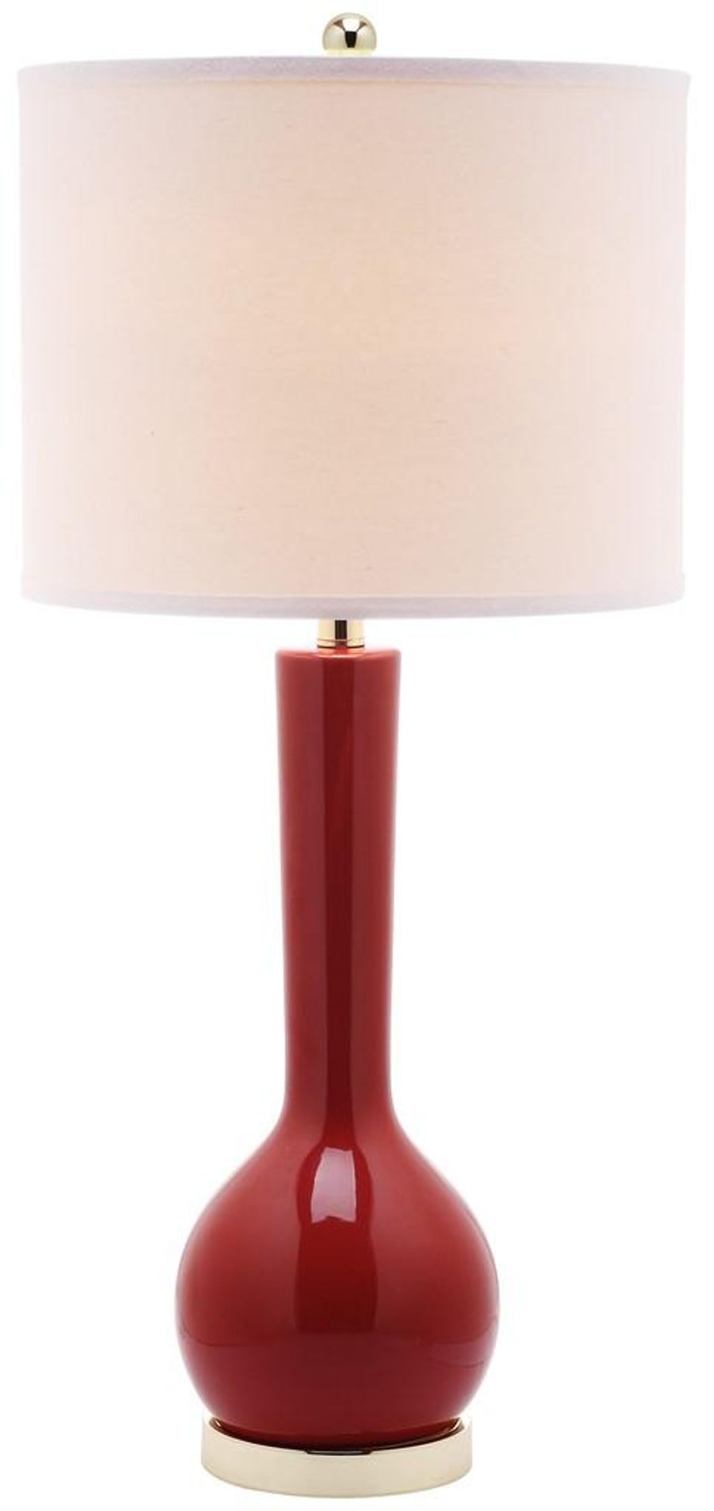 Preview image for Mae 30.5-Inch H Long Neck Ceramic Table Lamp, 14" X 30.5", Red