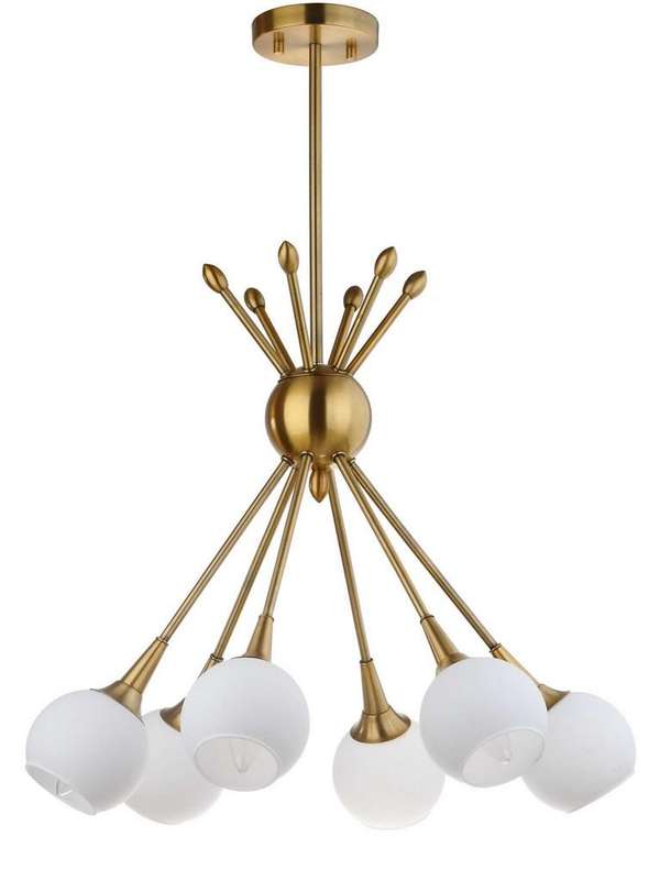 Justine 6 Light 22-Inch Dia Adjustable Pendant, 22" X 54"