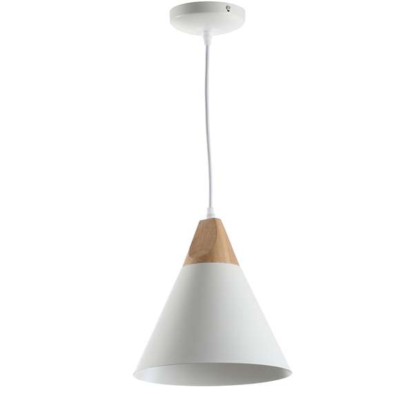 Cila Pendant, 10" X 84.9", White/Light Brown