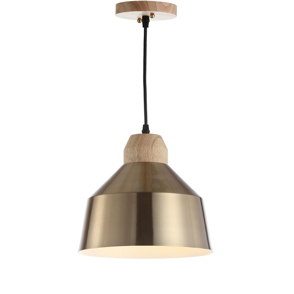Dajana Pendant, 10.25" X 83.3", Brass Gold/Light Brown