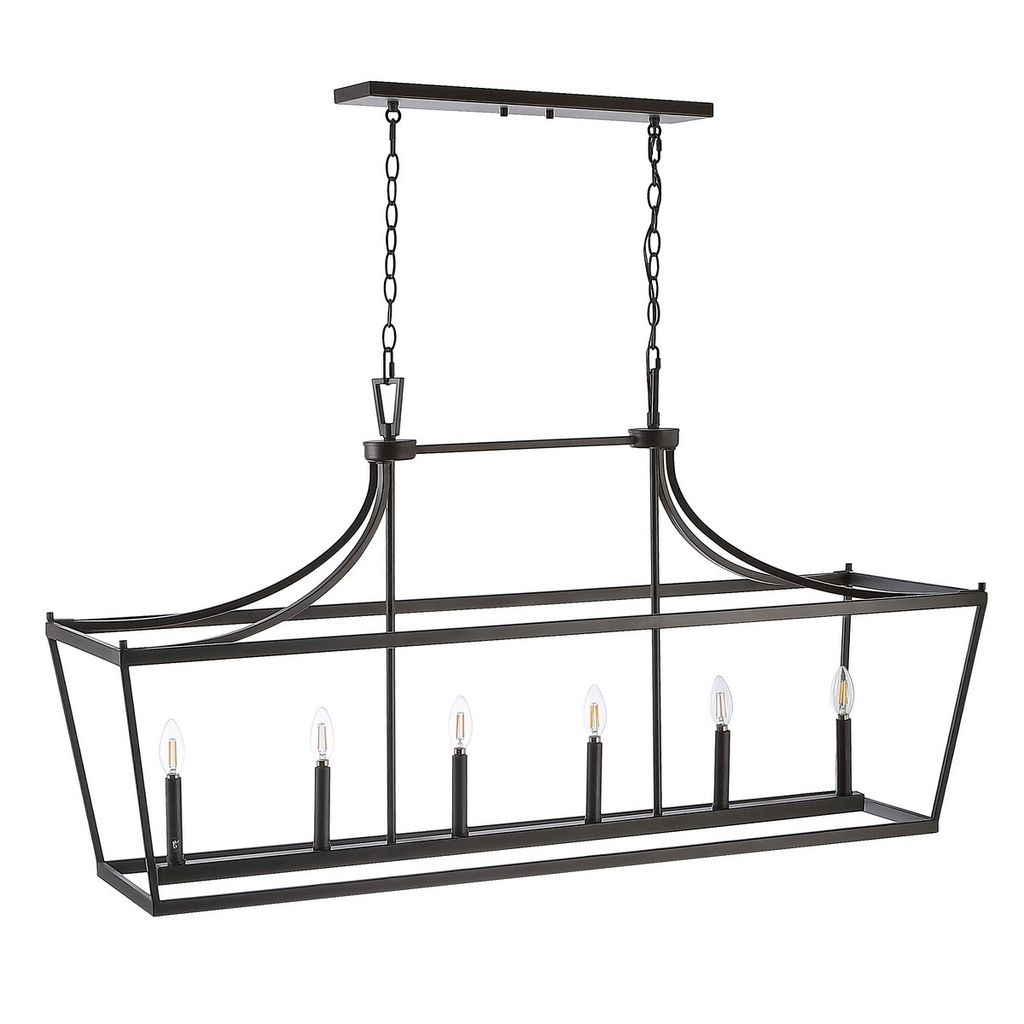 Aroris 6Lt Pendant, 49" X 104", Oil Rubbed Bronze (Black)