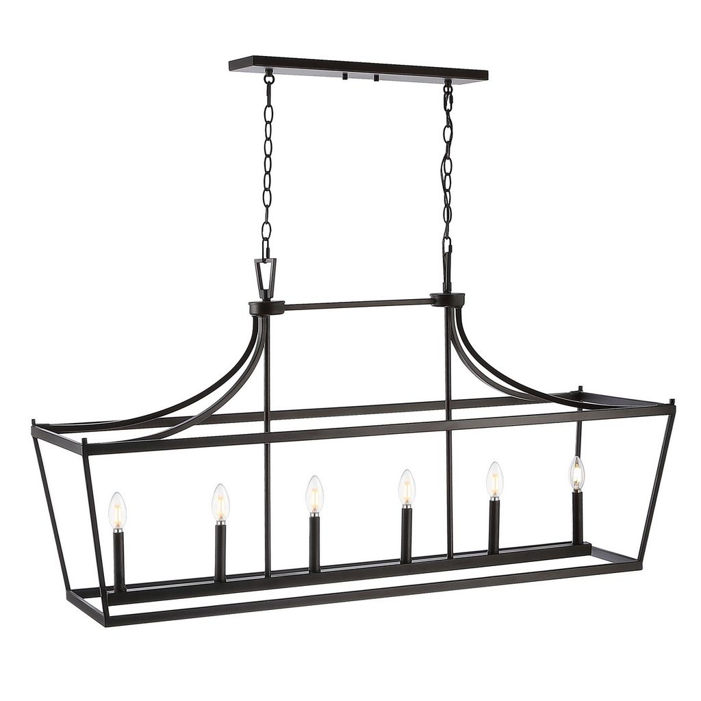 Aroris 6Lt Pendant, 49" X 104", Oil Rubbed Bronze (Black)