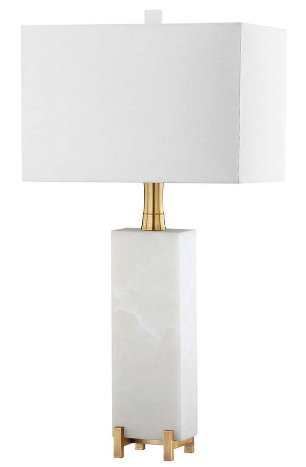 Sloane Alabaster Table Lamp, 15" X 30"