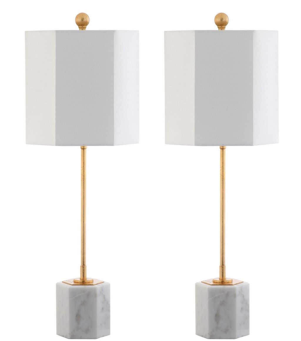Preview image for Magdalene Marble Table Lamp, 10" X 29", Set Of 2
