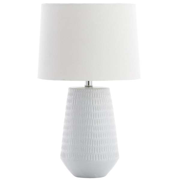 Stark Table Lamp, 11" X 18", White