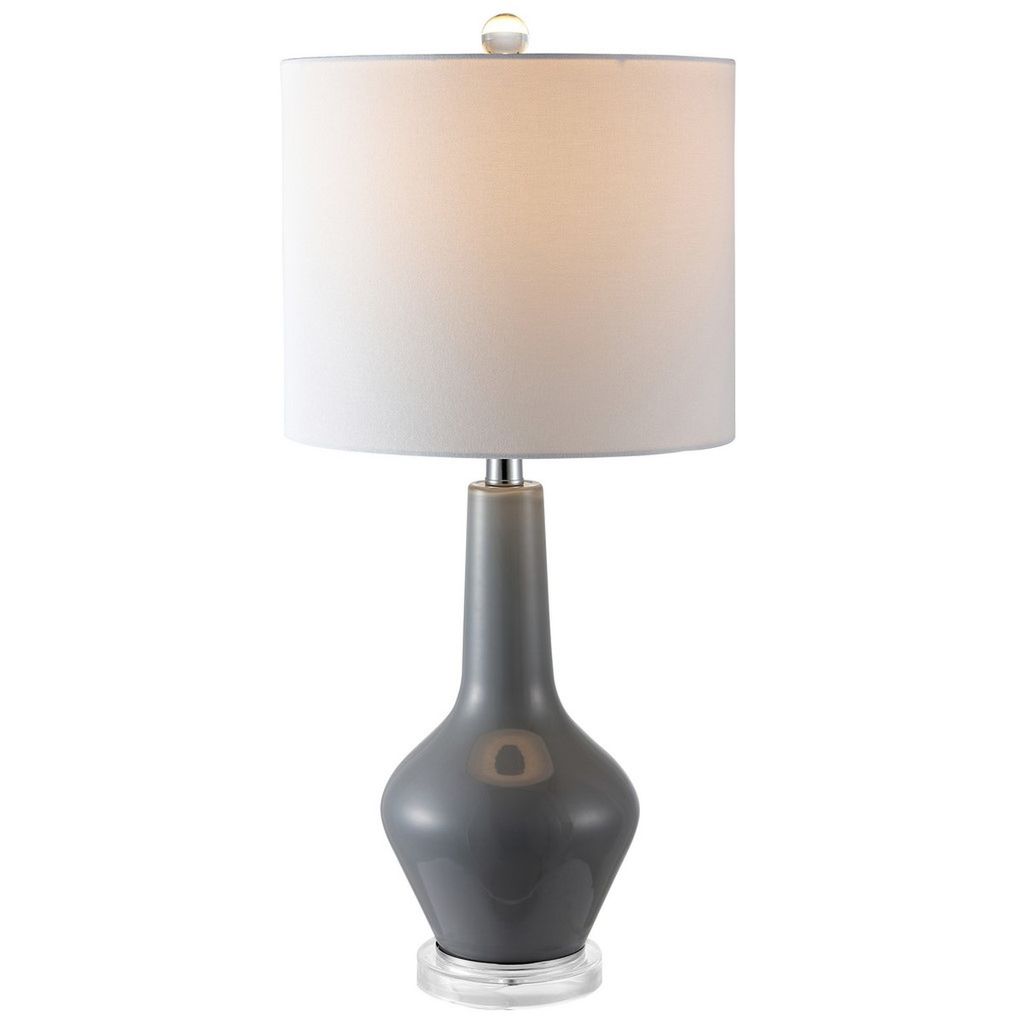 Velor Table Lamp, 11" X 24", Smoked Grey Glass, Set Of 2