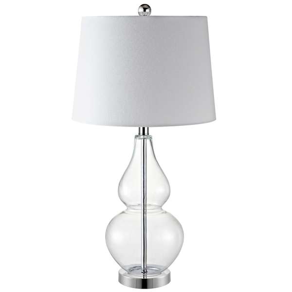 Frena Table Lamp, 14" X 26.5", Clear/Chrome, Set Of 2