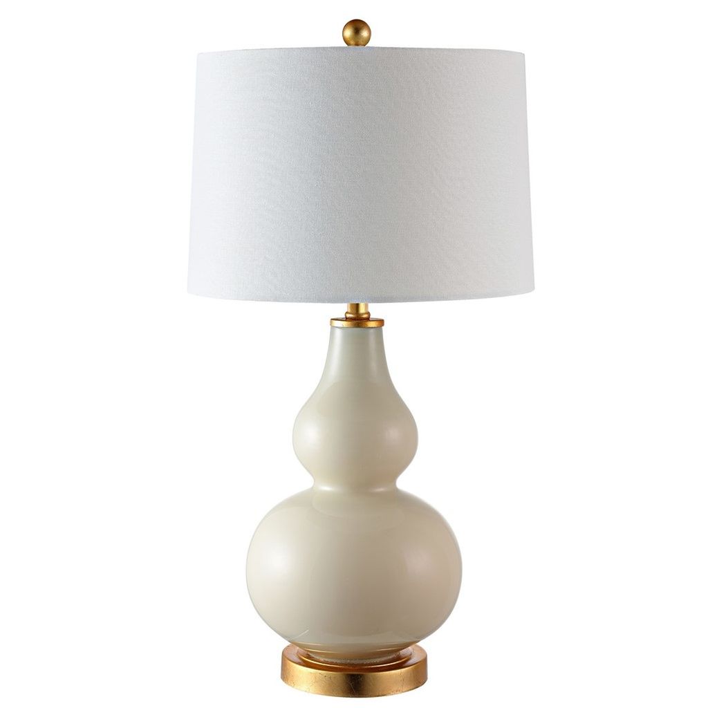 Table Lamp, 15" X 28.5", Cream/Gold Leaf, Set Of 2
