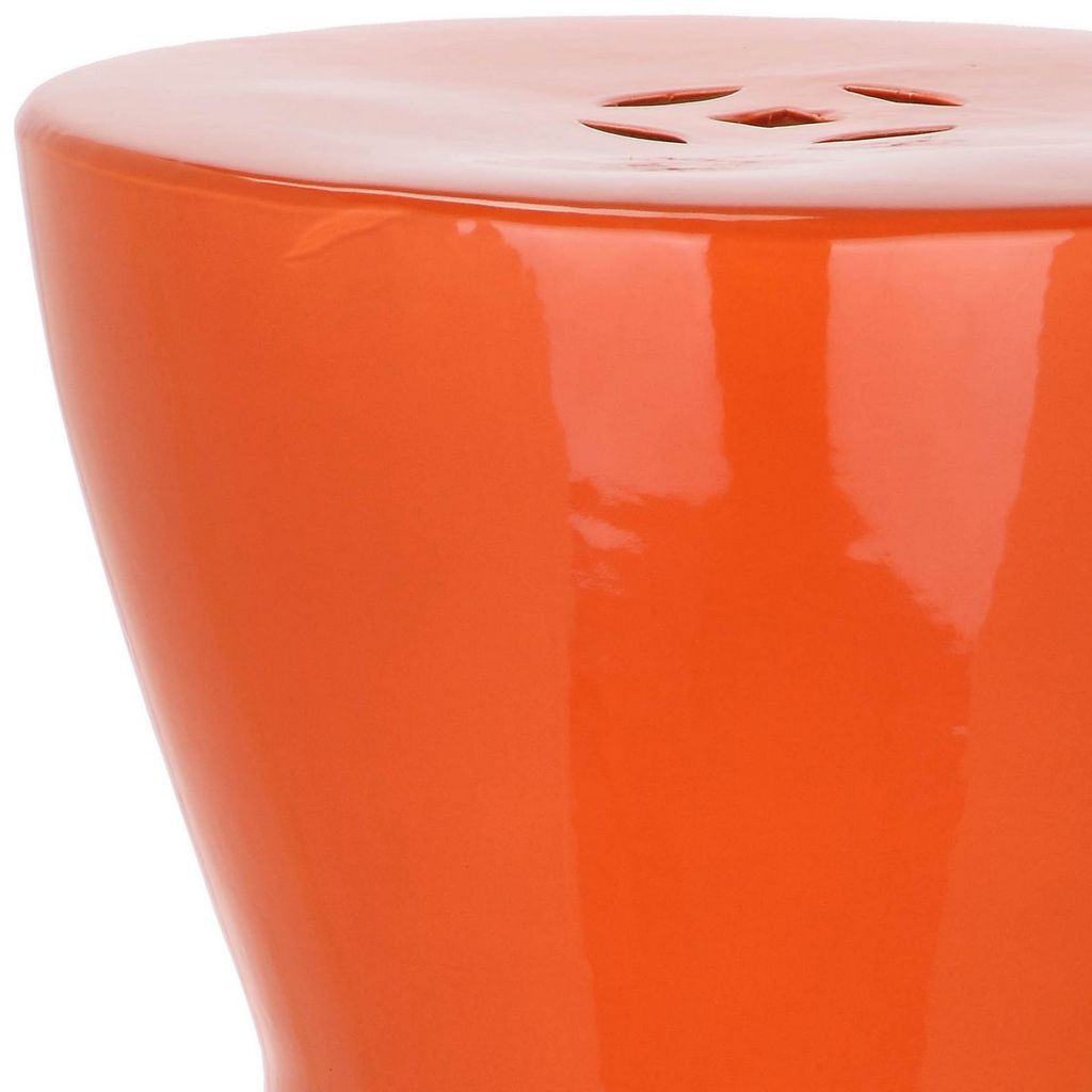 Liana Garden Stool, 12" X 17", Orange