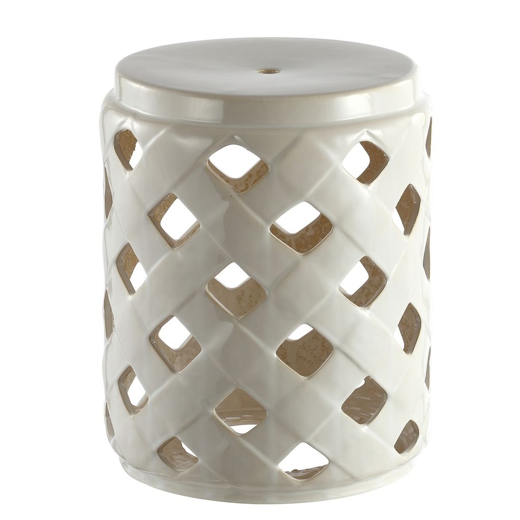 Preview image for Betli Garden Stool, 13" X 17", Cream