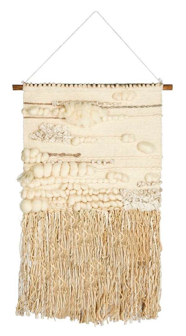 Sedona Woven Wall Art 115 Cream, 24" X 