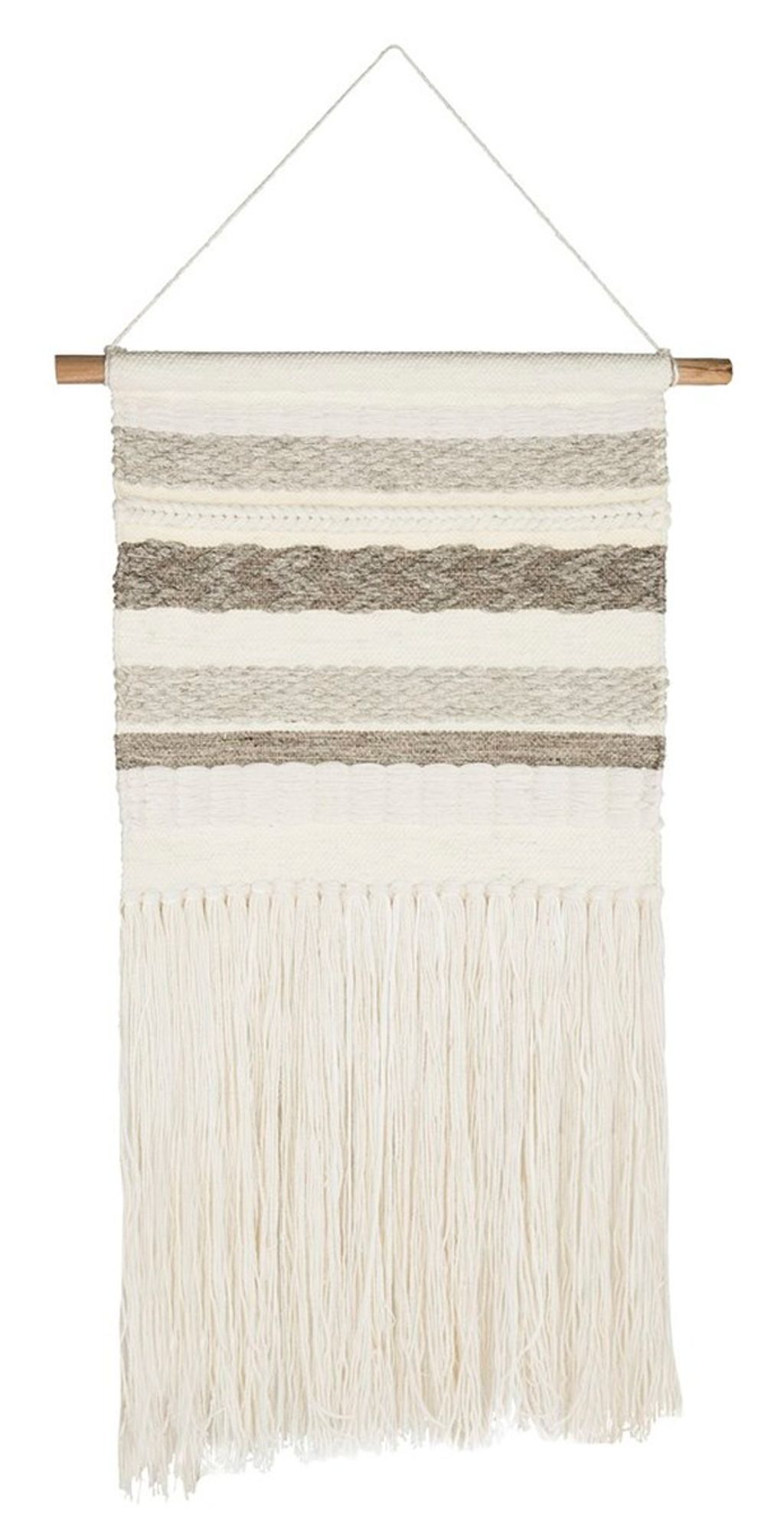 Sedona Woven Wall Art 121 Ivory Grey, 24" X 