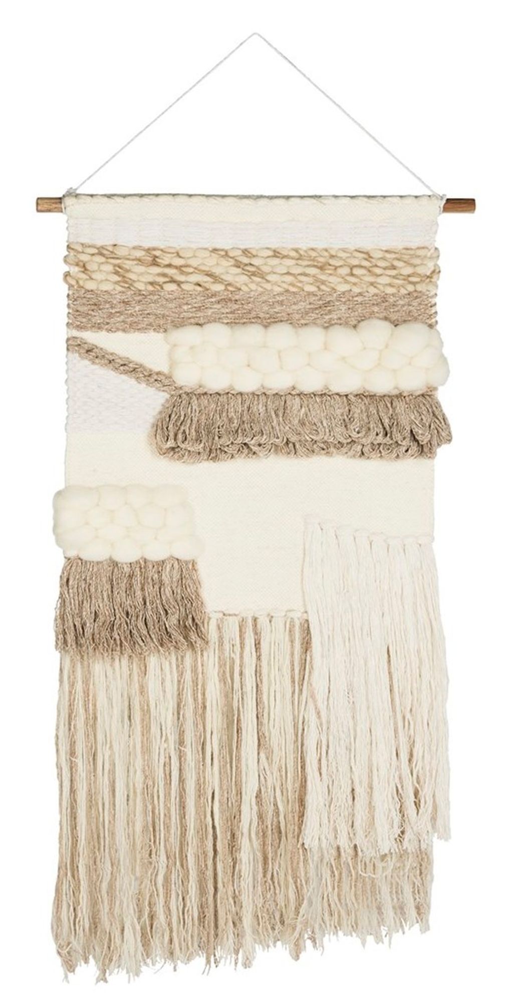 Preview image for Sedona Woven Wall Art 122 Cream Beige, 24" X