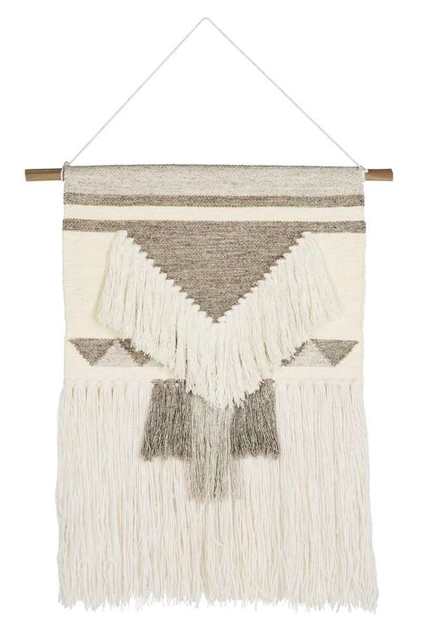 Sedona Woven Wall Art 145 Ivory Brown, 24" X 