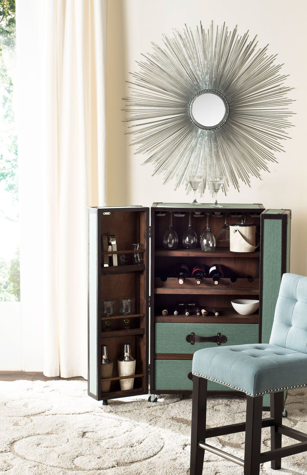 Preview image for Sun Burst Mirror, 40.75" X 0.75", Silver