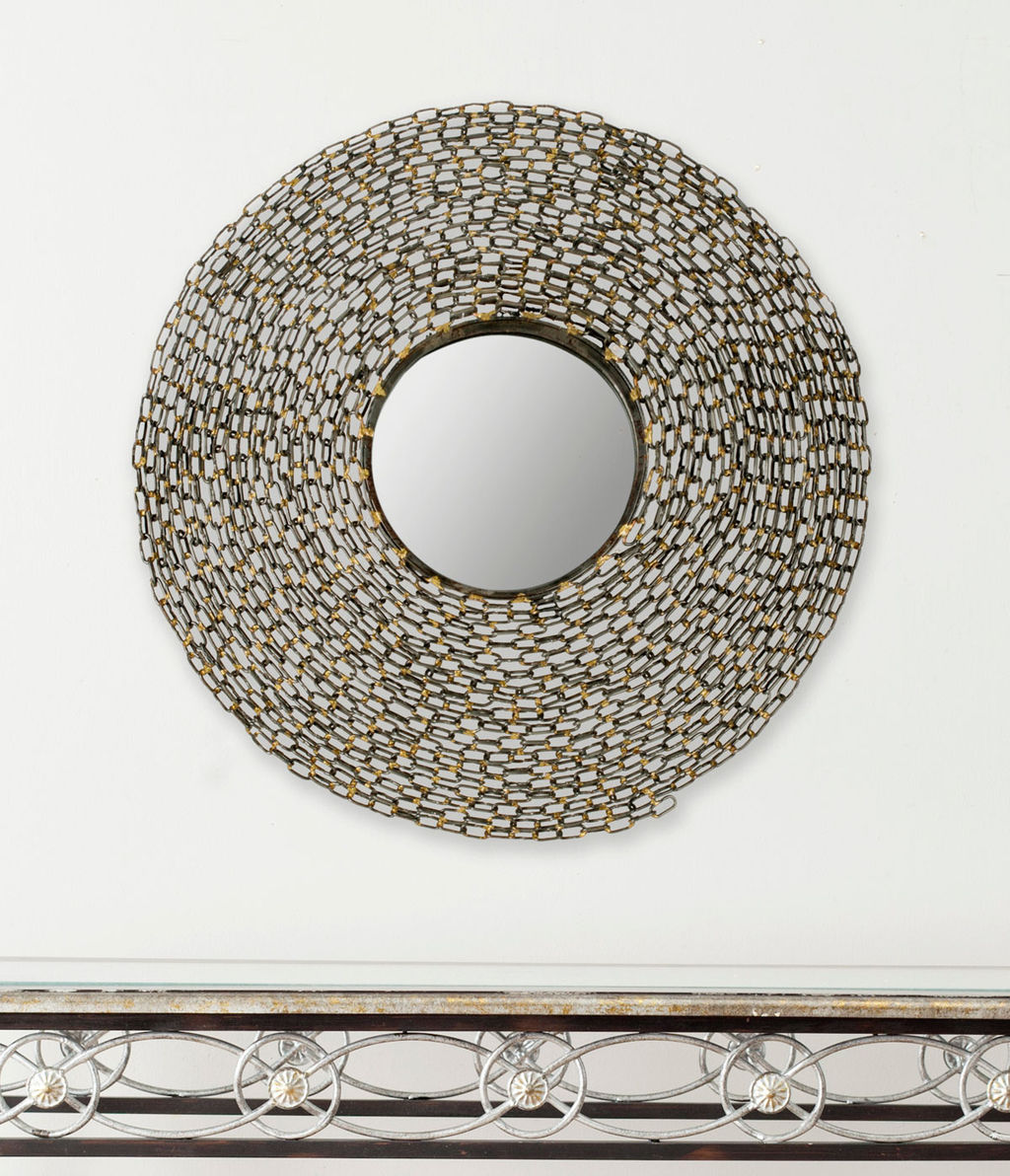 Preview image for Gaby Jeweled Chain Mirror, 24" X 24"