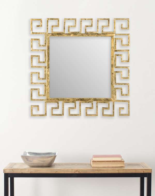 Calliope Greek Key Mirror, 23" X 23"