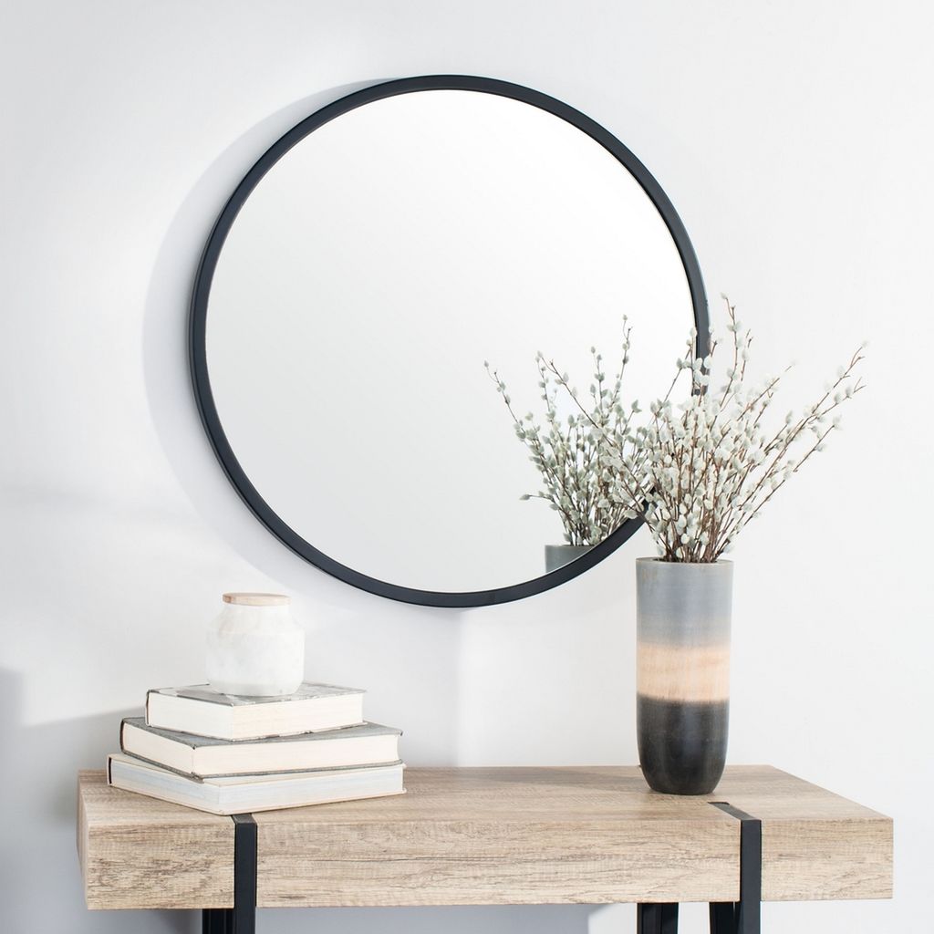 Eason Mirror, 30" X 30", Black