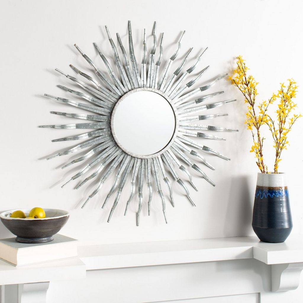 Preview image for Naya Sunburst Mirror, 35" X 35", Silver