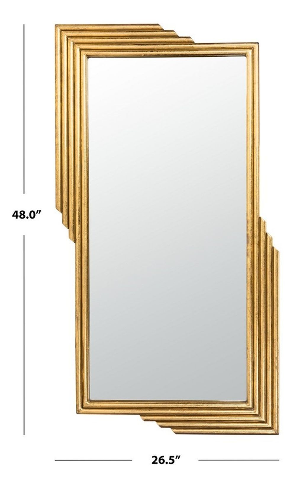 Deco Mirror, 26.5" X 48"