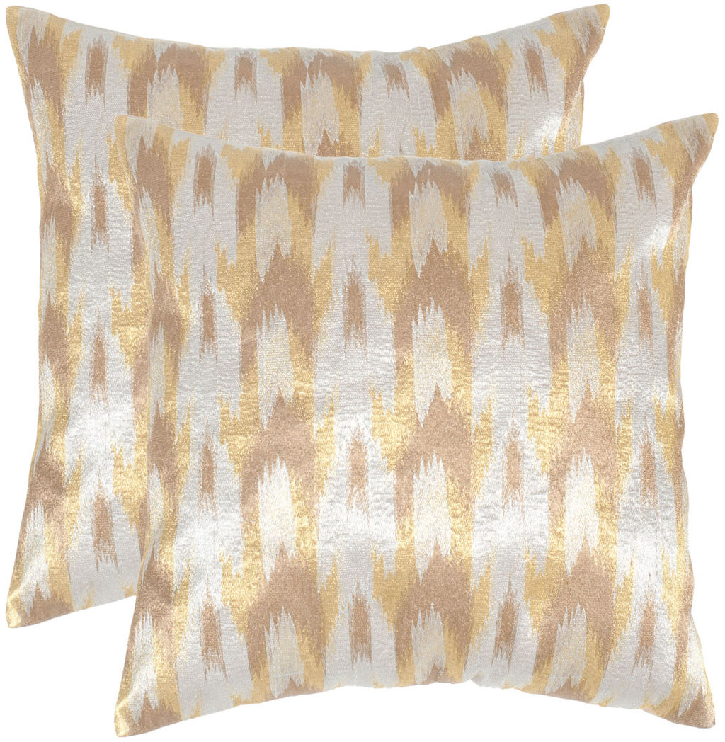 Preview image for Boho Chic Pillow, 20" X 20", Metallic Silver, Set Of 2