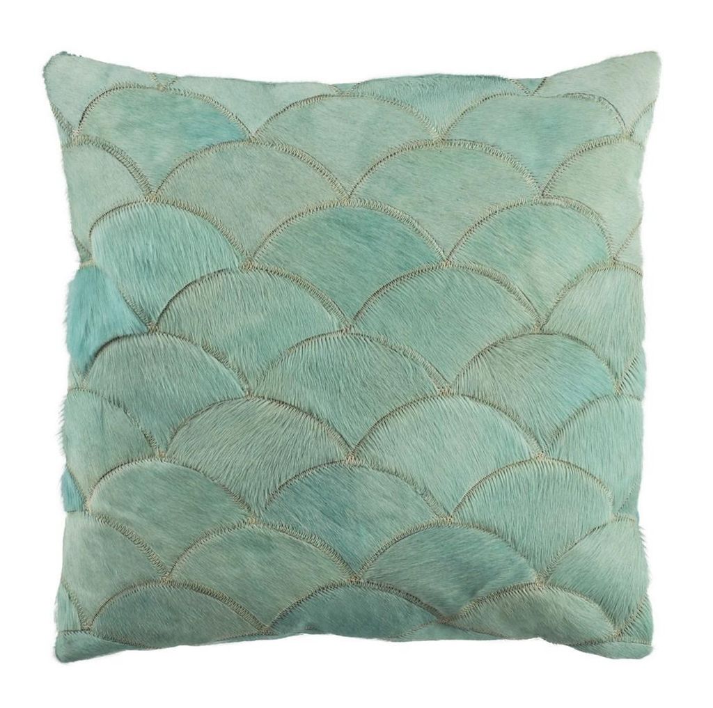 Metallic Scale Cowhide 20"X20" Pillow, 20" X 20"