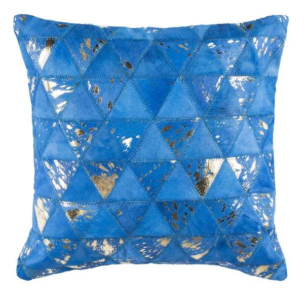 Clairton Metallic Cowhide 20"X20" Pillow, 20" X 20"
