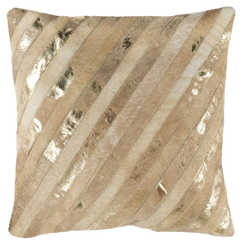 Latta Metallic Cowhide 20"X20" Pillow, 20" X 20"