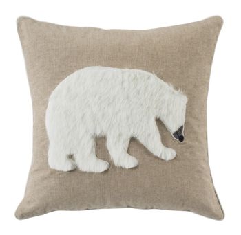 Cubsy Polar Bear Pillow, 20&quot; X 20&quot;