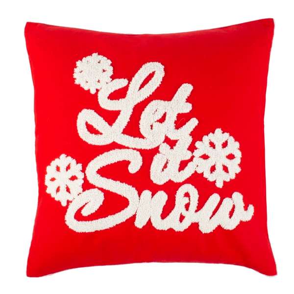 Let It Snow Pillow, 18" X 18"