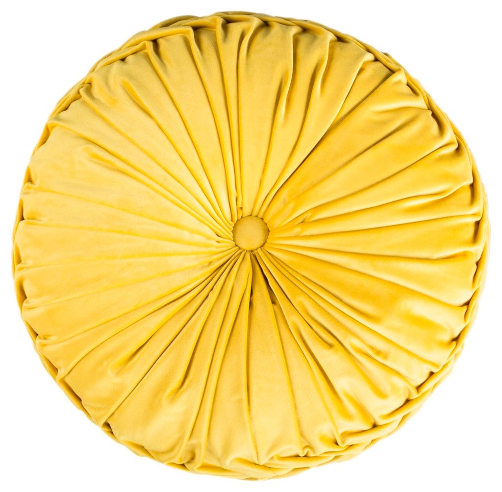 Leila Pillow, 18" Round, Mustard