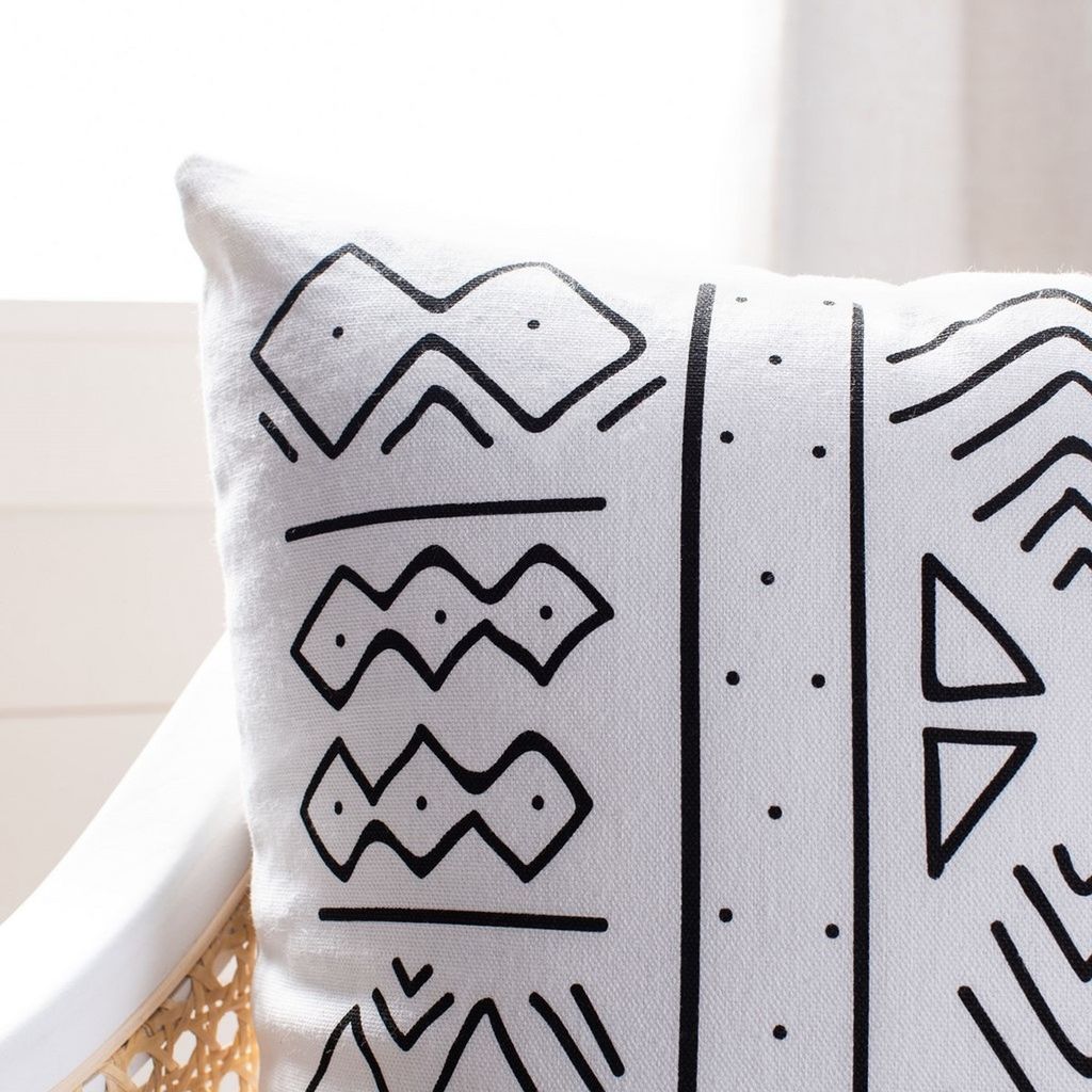 Living Room Throw Pillow, 18" X 18" White